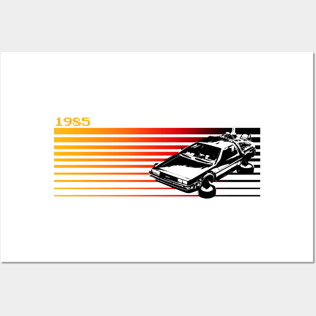 BACK TO THE FUTURE - Retro stripes Wall Art by ROBZILLANYC